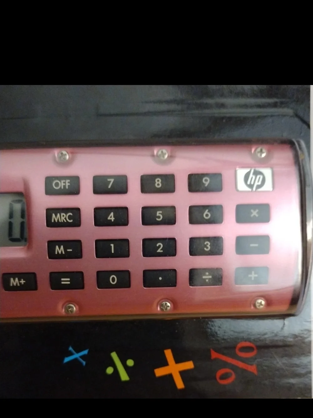 Rare Retro HP Quick Calc Pink Pocket Basic Calculator Magnetic Back New Sealed